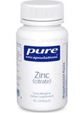 Цинк цитрат, Zinc citrate, Pure Encapsulations, 60 капсул, фото