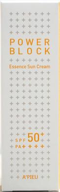 Сонцезахисний крем-есенція, Power Block Essence Sun Cream Spf50 + / Pa ++++, A'pieu, 50 мл - фото