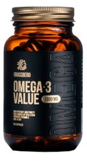 Омега-3, Omega-3 Value, Grassberg, 1000 мг, 120 капсул - фото