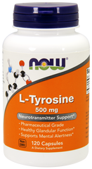 Тирозин, L-Tyrosine, Now Foods, 500 мг, 120 капсул - фото