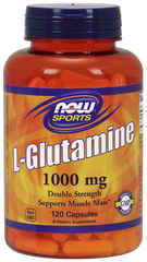 Глютамин, L-Glutamine, Now Foods, Sports, 1000 мг, 120 капсул - фото