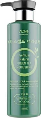 Зміцнюючий кондиціонер-маска для волосся з екстрактом зеленого чаю, Green Tea Scalp Nourishing Pack, Aomi, 500 мл - фото