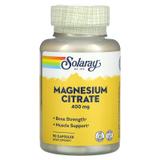Магний цитрат, Magnesium Citrate, Solaray, 400 мг, 90 капсул, фото