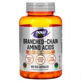 BCAA аминокислоты, Amino Acids, Now Foods, Sports, 120 капсул, фото