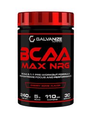 Аминокислоты BCAA MAX NRG, Galvanize Nutrition, вкус вишневая бомба, 240 г - фото