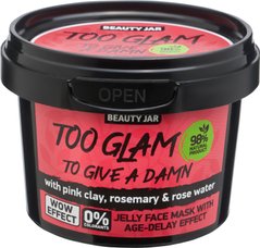Маска-желе для обличчя "Too Glam To Give A Damn", Jelly Face Mask With Age-Delay Effect, Beauty Jar, 120г - фото