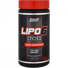Жиросжигатель, Lipo 6 Black UC Powder 50 serv - Fruit Punch, Nutrex Research, 70 г - фото
