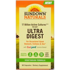 Поддержка пищеварения, Ultra Digest, Sundown Naturals, 60 капсул - фото