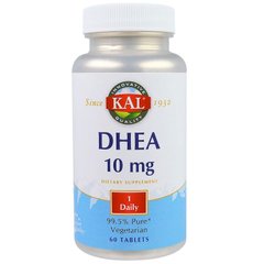 ДГЭА, DHEA, Kal, 10 мг, 60 таблеток - фото