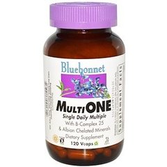 Мультивитамины, Daily Multiple, Bluebonnet Nutrition, 1 в день, 120 капсул - фото