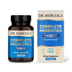 Пробиотики, Complete Probiotics, Dr. Mercola, комплекс для расщепления лактозы, 30 капсул - фото