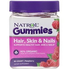 Жевательные конфеты для волос, кожи и ногтей, Hair, Skin & Nails, Natrol, 90 штук - фото