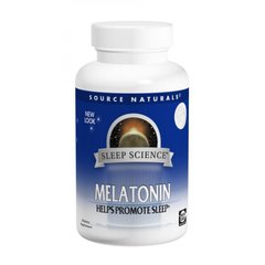 Мелатонін 1 мг, Source Naturals, 200 таблеток - фото