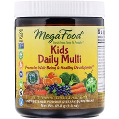 Мультивитамины для детей (Kids Daily Multi), MegaFood, несладкий, 49.8 г - фото