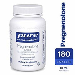 Прегненолон, Pregnenolone, Pure Encapsulations, 10 мг, 180 капсул - фото