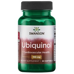 Убихинол, Ultra Ubiquinol, Swanson, 100 мг, 60 гелевых капсул - фото