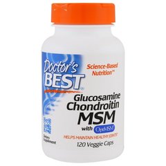 Глюкозамин хондроитин с OptiMSM, Glucosamine Chondroitin MSM, Doctor's Best, 120 капсул - фото
