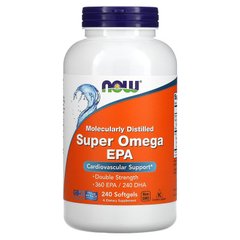 Супер Омега 3 подвійна сила, Super Omega EPA, Now Foods, 240 капсул - фото