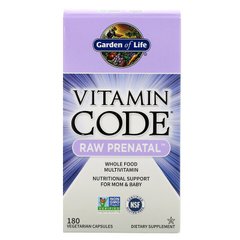 Сырые витамины для беременных, Raw Prenatal, Garden of Life, Vitamin Code, 180 капсул - фото