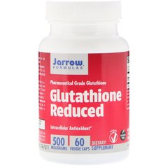 Глутатион, Glutathione Reduced, Jarrow Formulas, 500 мг, 60 капсул - фото