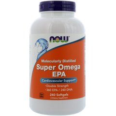 Супер Омега 3 двойная сила, Super Omega EPA, Now Foods, 240 капсул - фото
