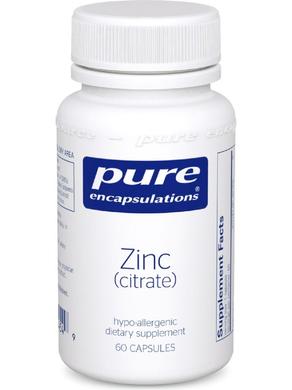 Цинк цитрат, Zinc citrate, Pure Encapsulations, 60 капсул - фото