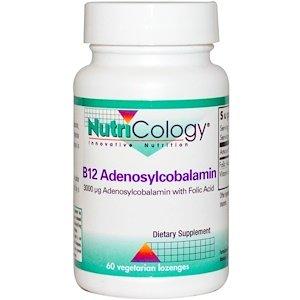 Витамин В12 (аденозилкобаламин), B12 Adenosylcobalamin, Nutricology, 60 растительных леденцов - фото