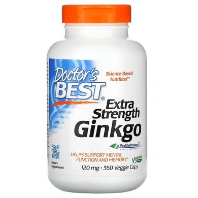 Гинкго Билоба, Ginkgo, Doctor's Best, 120 мг, 360 капсул - фото