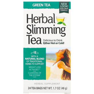 Зелений чай для схуднення, Herbal Slimming Tea, 21st Century, 24 пак., (45 г) - фото