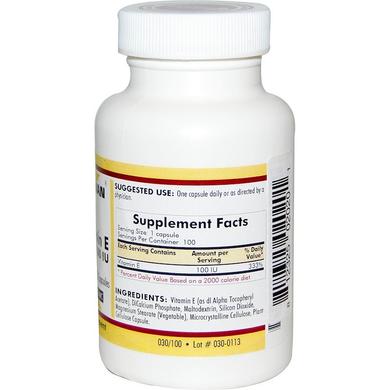 Витамин Е, Vitamin E, Kirkman Labs, 100 МЕ, 100 капсул - фото