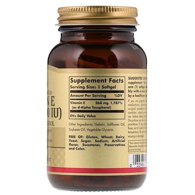 Витамин Е, смесь токаферолов, Vitamin E Tocopherols, Solgar, 400 МЕ, 50 капсул - фото