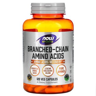 BCAA аминокислоты, Amino Acids, Now Foods, Sports, 120 капсул - фото