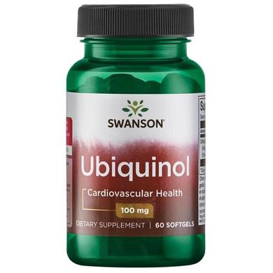 Убихинол, Ultra Ubiquinol, Swanson, 100 мг, 60 гелевих капсул - фото