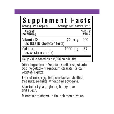 Кальций цитрат + Витамин D3, Bluebonnet Nutrition, 90 каплет - фото