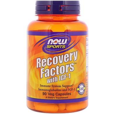 Інсуліноподібний фактор, Recovery Factors with IGF-1, Now Foods, Sports, 90 капсул - фото