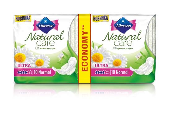 Гигиенические прокладки Natural Care Ultra Normal 4 капли, 20 шт - фото