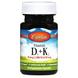 Витамин Д3 и К2, Vitamin D3 + K2, Carlson Labs, 30 капсул, фото – 1
