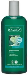 Біо-Шампунь відновлюючий для сухих і пошкоджених волосся Гінкго, Logona , 250 мл - фото