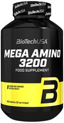 Аминокислотный комплекс, MEGA AMINO 3200, BioTech USA, 300 таблеток - фото