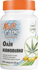Олія з насіння конопель, Multicaps, 350 мг, 180 капсул - фото