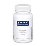 Литий (оротат), Lithium (Orotate), Pure Encapsulations, 5 мг, 90 капсул - фото