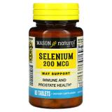 Селен 200 мкг, Selenium, Mason Natural, 60 таблеток, фото