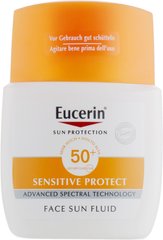 Сонцезахисний засіб для обличчя з фактором УФ-захисту, SPF 50+, Eucerin, 50 мл - фото