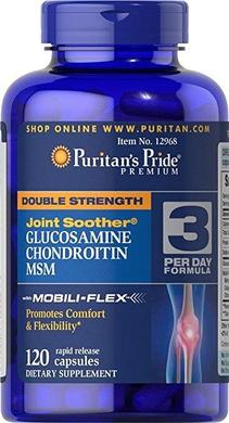 Глюкозамін хондроїтин, Glucosamine Chondroitin Complex, Puritan's Pride, 120 капсул - фото