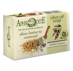 Оливковое мыло с маслом ши и овсянкой, Olive Oil Soap Shea Butter & Oatmeal, Aphrodite - фото