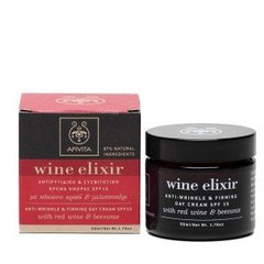 Крем Wine Elixir насыщенный с пчелиным воском и красным вином, Apivita, 50 мл - фото