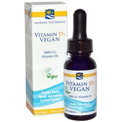 Витамин Д3 (яблоко), Vitamin D3, Nordic Naturals, веган, 1000 МЕ, 30 мл - фото