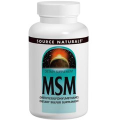 МСМ (метилсульфонилметан), MSM, Source Naturals, 240 таблеток - фото