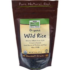 Дикий рис, Wild Rice, Now Foods, Real Food, органик, 227 г - фото