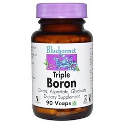 Бор, Triple Boron, Bluebonnet Nutrition, 90 капсул - фото